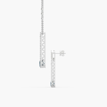 Guru Jewel's Fascinating Blue Stone Studded Silver Pendant Set For Her