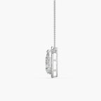 Guru Jewel's Pear Shaped Diamond Studded In Silver Only Pendent For Her