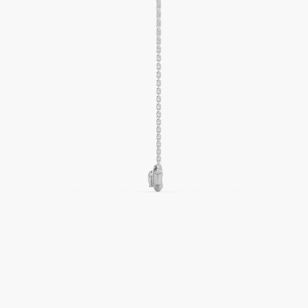 Guru Jewel's Pear Shaped Solitaire Diamond Studded In Silver Only Pendent For Her