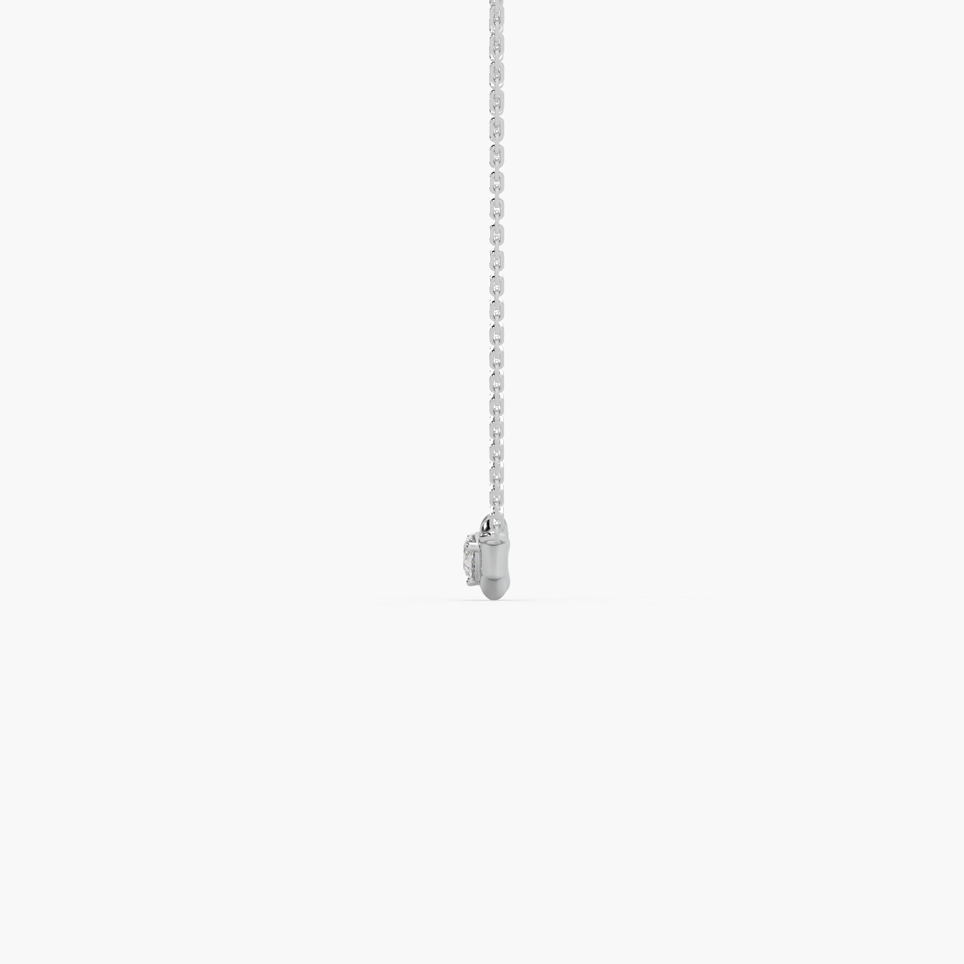 Guru Jewel's Pear Shaped Solitaire Diamond Studded In Silver Only Pendent For Her