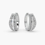 Guru Jewel's Diamond Studded Impressive Silver Earrings For Her