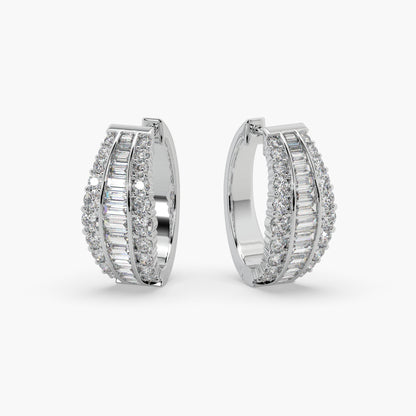 Guru Jewel's Diamond Studded Impressive Silver Earrings For Her