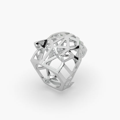 Guru Jewel's Fascinating Panther Style Silver Ring For Him