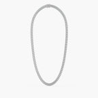 Guru Jewel's Round Diamond Studded Exclusive Silver Cuban Chain For Him
