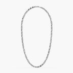 Guru Jewel's Fascinating Round Diamond Studded Silver Chain For Him