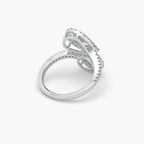 Guru Jewel's Round Diamond Studded Elegant Silver Ring For Her