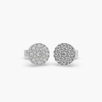 Guru Jewel's Round Diamond Studded Diamond Round Shape Earrings  For Her