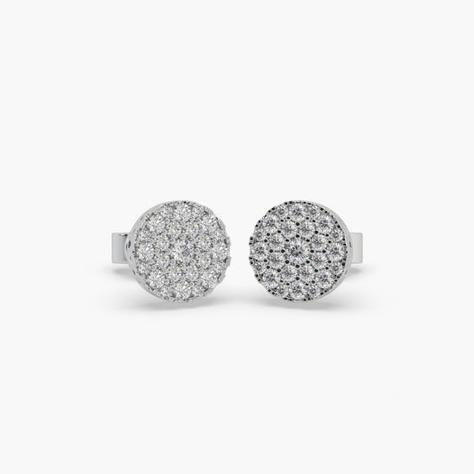 Guru Jewel's Round Diamond Studded Diamond Round Shape Earings For Her
