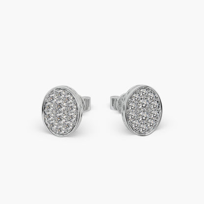 Guru Jewel's Round Studded Oval Shape Earrings For Her