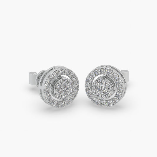 Guru Jewel's Round Moissanite Studded Fascinating Design Earings For Her