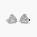Guru Jewel's Beauteous Silver And Diamond Studded Earrings For Her