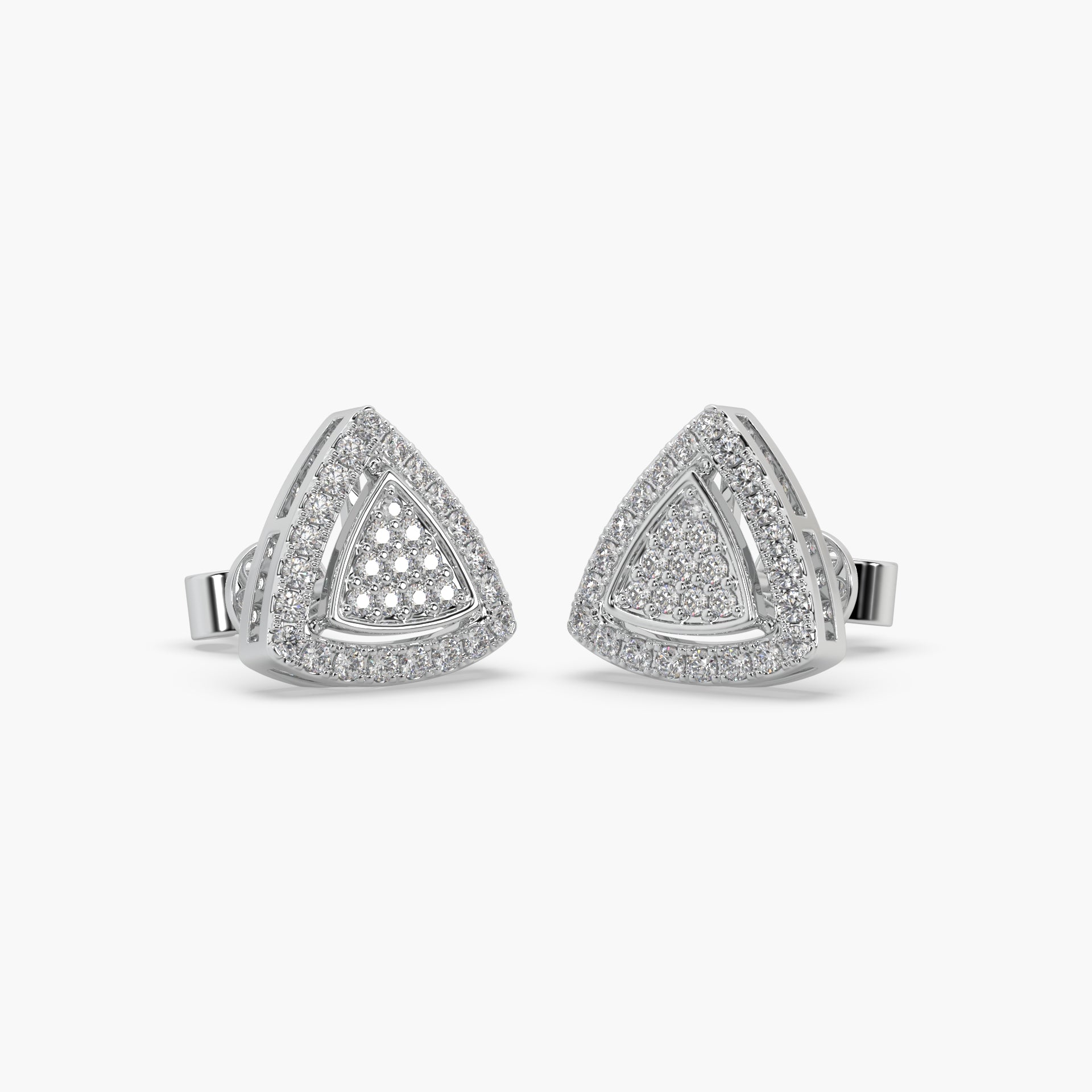 Guru Jewel's Beauteous Silver And Diamond Studded Earrings For Her