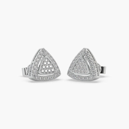 Guru Jewel's Moissanite Studded Silver Earings For Her