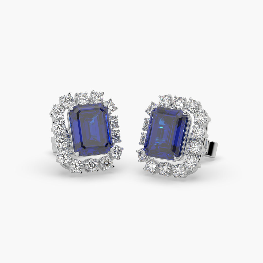 Guru Jewel's Emerald And Round Studded Earrings For Her