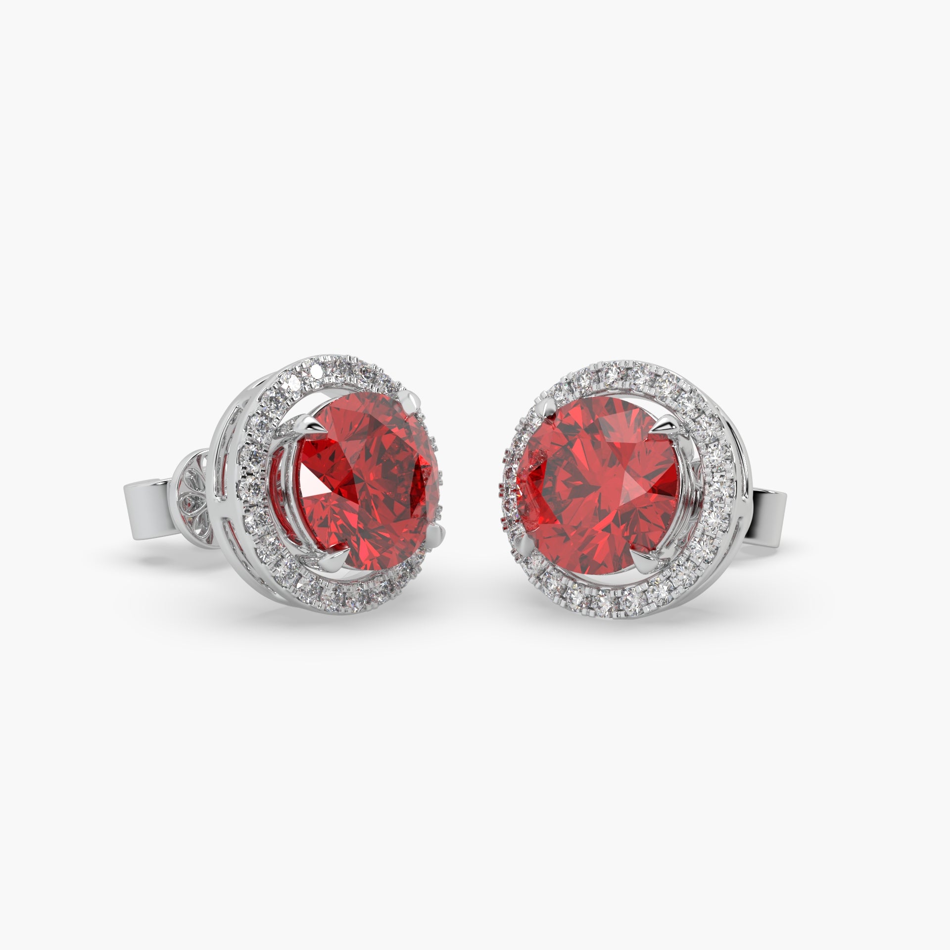 Guru Jewel's Round Solitaire Diamond Earrings For Her