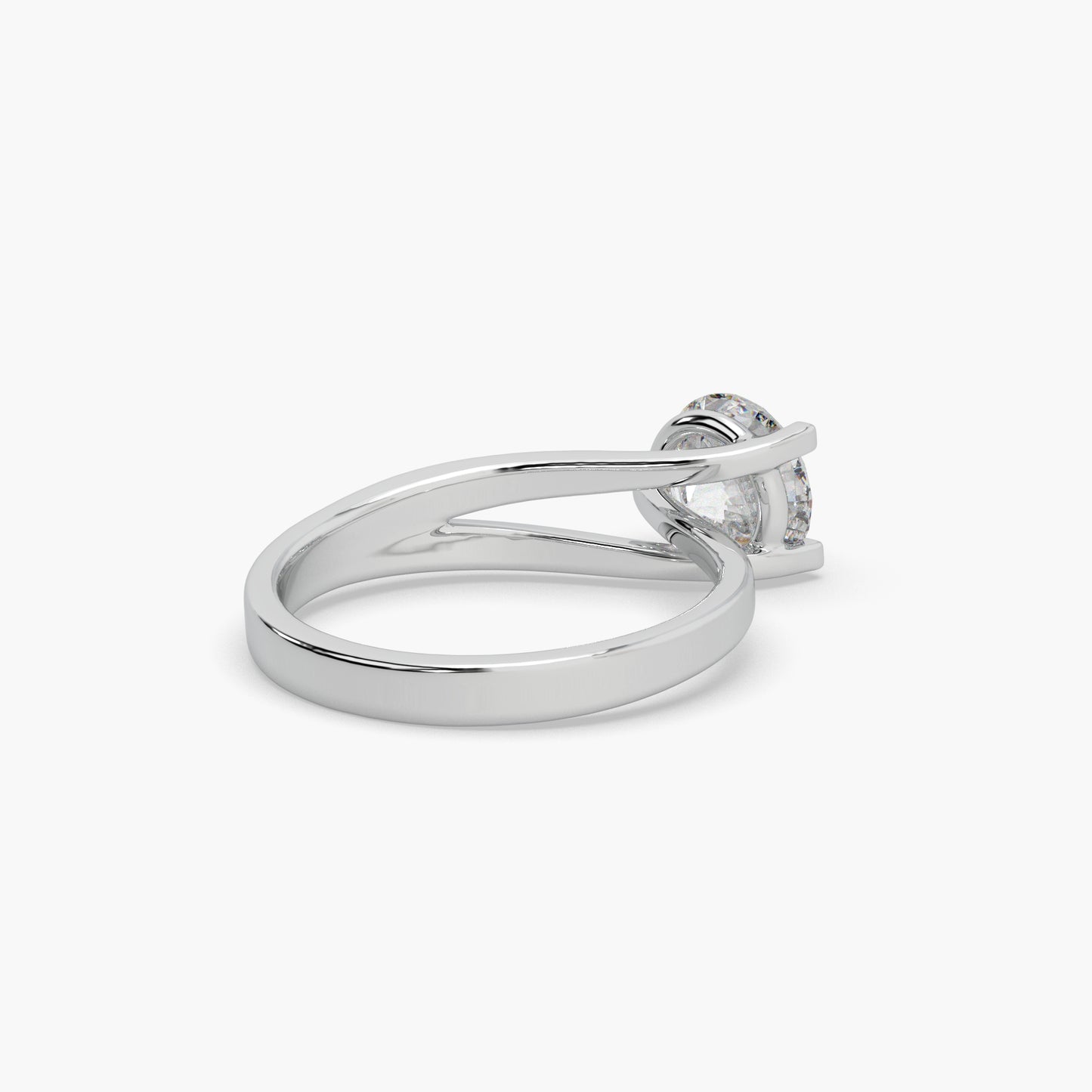 Guru Jewel's Round Solitaire Studded Exclusive Silver Ring For Her