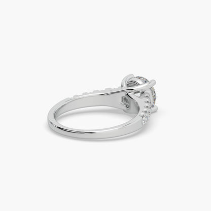 Guru Jewel's Round Solitaire Studded Exclusive Silver Ring For Her