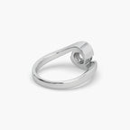 Guru Jewel's Round Solitaire Studded Exclusive Silver Ring For Her