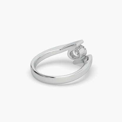 Classic Oval 0.83 CT Solitaire 925 Silver Ladies Ring For Her