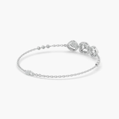 Guru Jewel's Diamond Studded Astonishing Silver Loose Bracelet For Her
