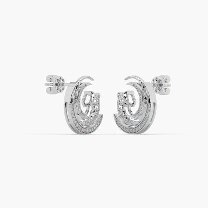 Guru Jewel's Captivating Diamond Studded Panther Pattern Earrings For Her