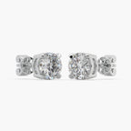 Guru Jewel's  Round Solitaire Studded In Silver Earrings For Her
