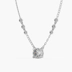 Guru Jewel's Round Solitaire Diamond Studded In Silver Only Pendent For Her