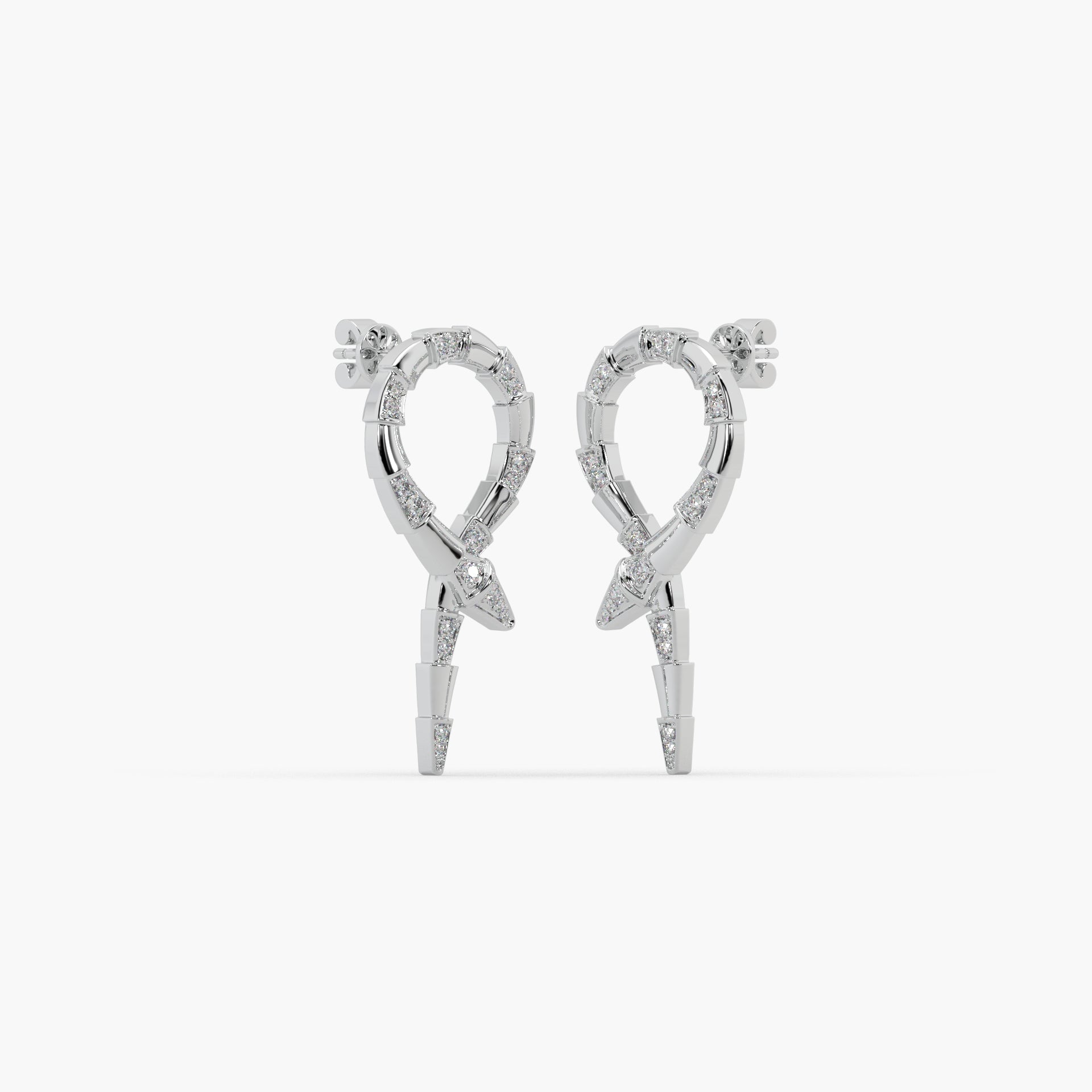 Guru Jewel's Round Diamond In Silver Exclusive Earrings For Her