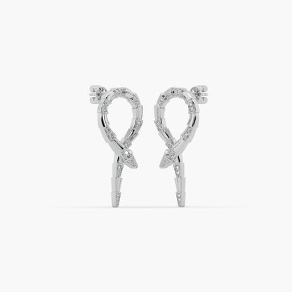 Guru Jewel's Round Diamond In Silver Exclusive Earrings For Her