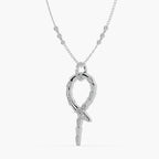 Guru Jewel's Round Diamond Studded In Silver Exclusive Only Pendent For Her