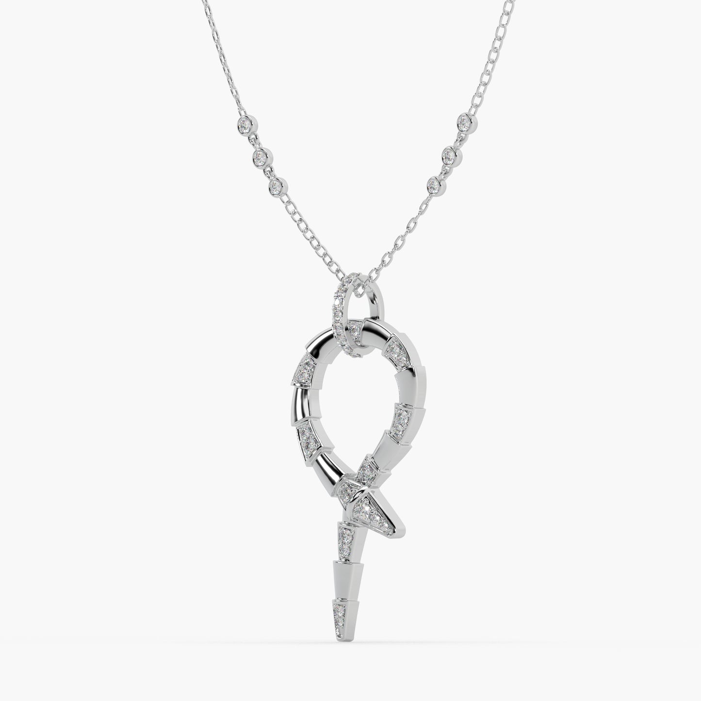 Guru Jewel's Round Diamond Studded In Silver Exclusive Only Pendant For Her