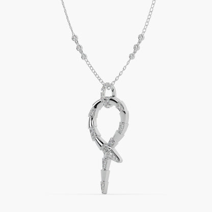 Guru Jewel's Round Diamond Studded In Silver Exclusive Only Pendant For Her