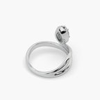 Guru Jewel's Exclusive Fancy Marquise And Round Diamond Studded Silver Ring For Her