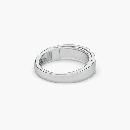 Guru Jewel's Round Diamond Studded " I LOVE YOU " Silver Ring For Her