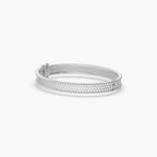 Guru Jewel's Round Diamond Studded Exclusive Silver Bracelet For Her