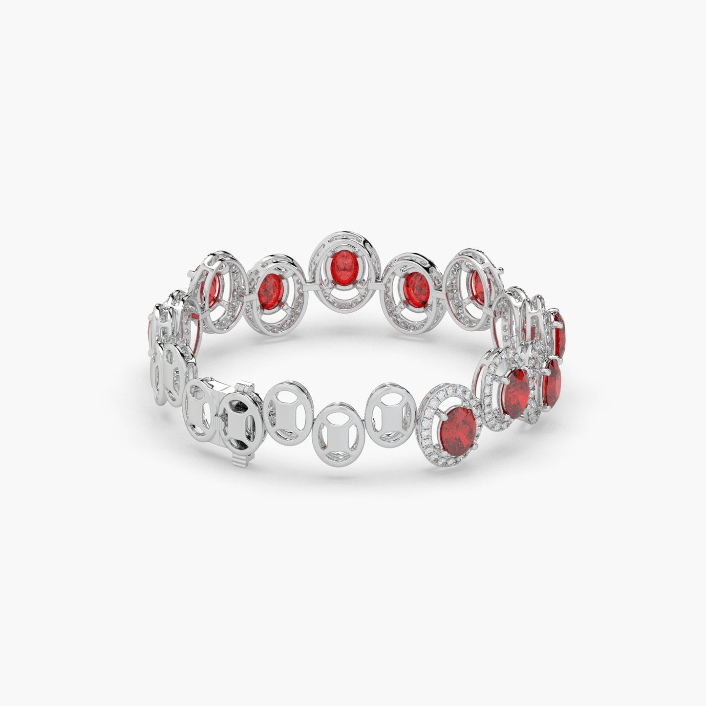 Guru Jewel's Round And Fancy Oval Diamond Studded Beauteous Bracelet For Her