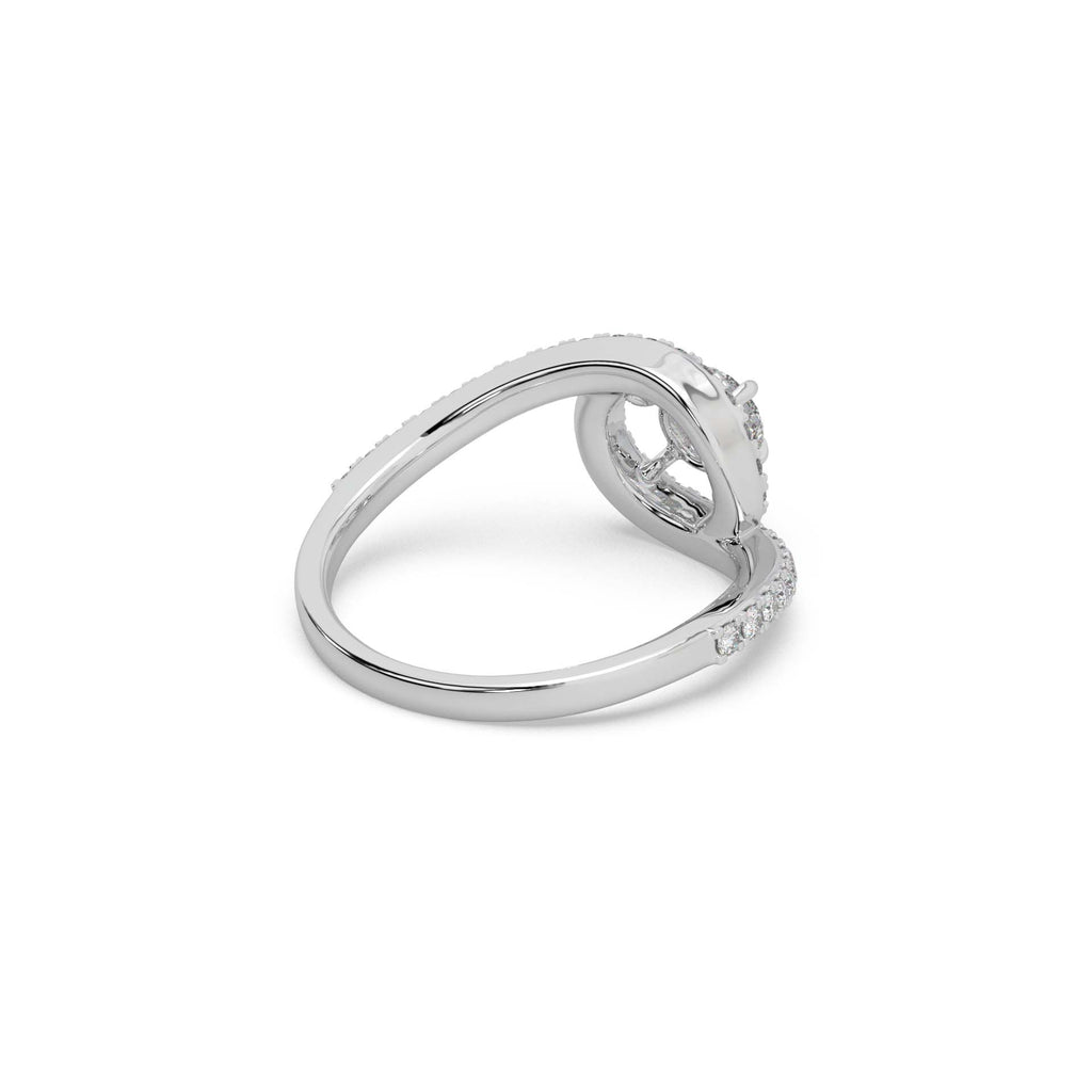 Guru Jewel's Round Solitaire Studded Astonishing Special Silver Ring For Her
