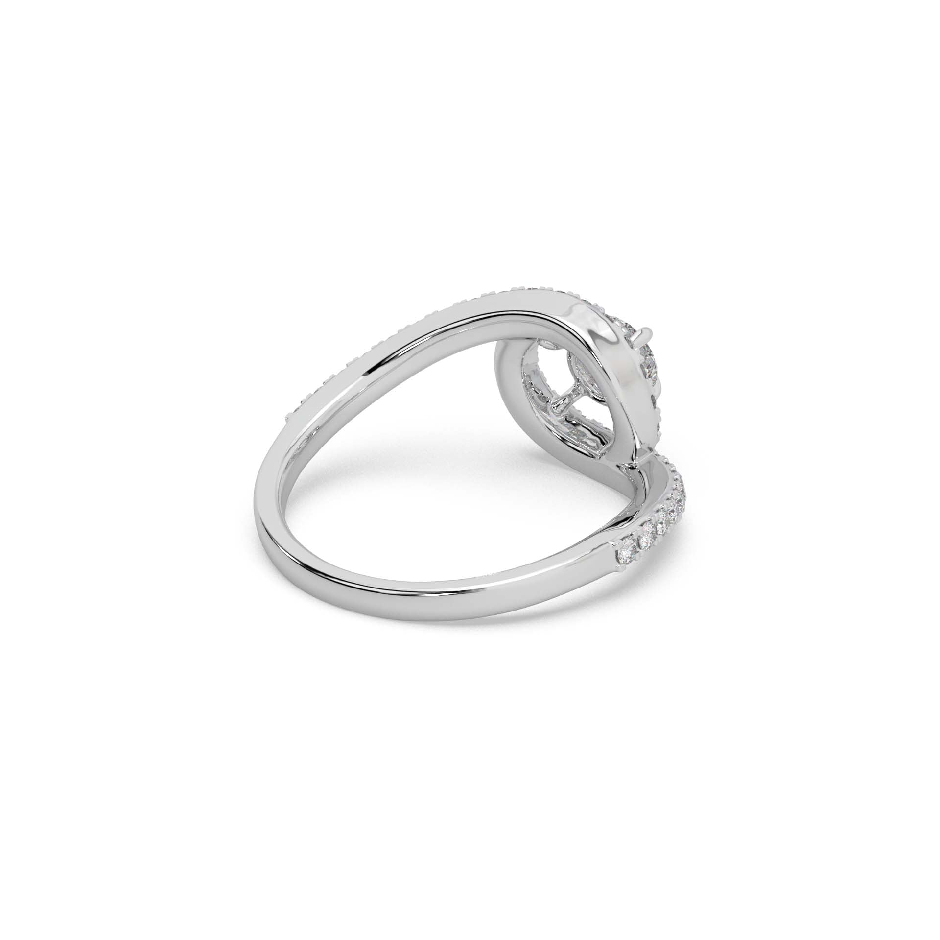 Guru Jewel's Round Solitaire Studded Astonishing Special Silver Ring For Her
