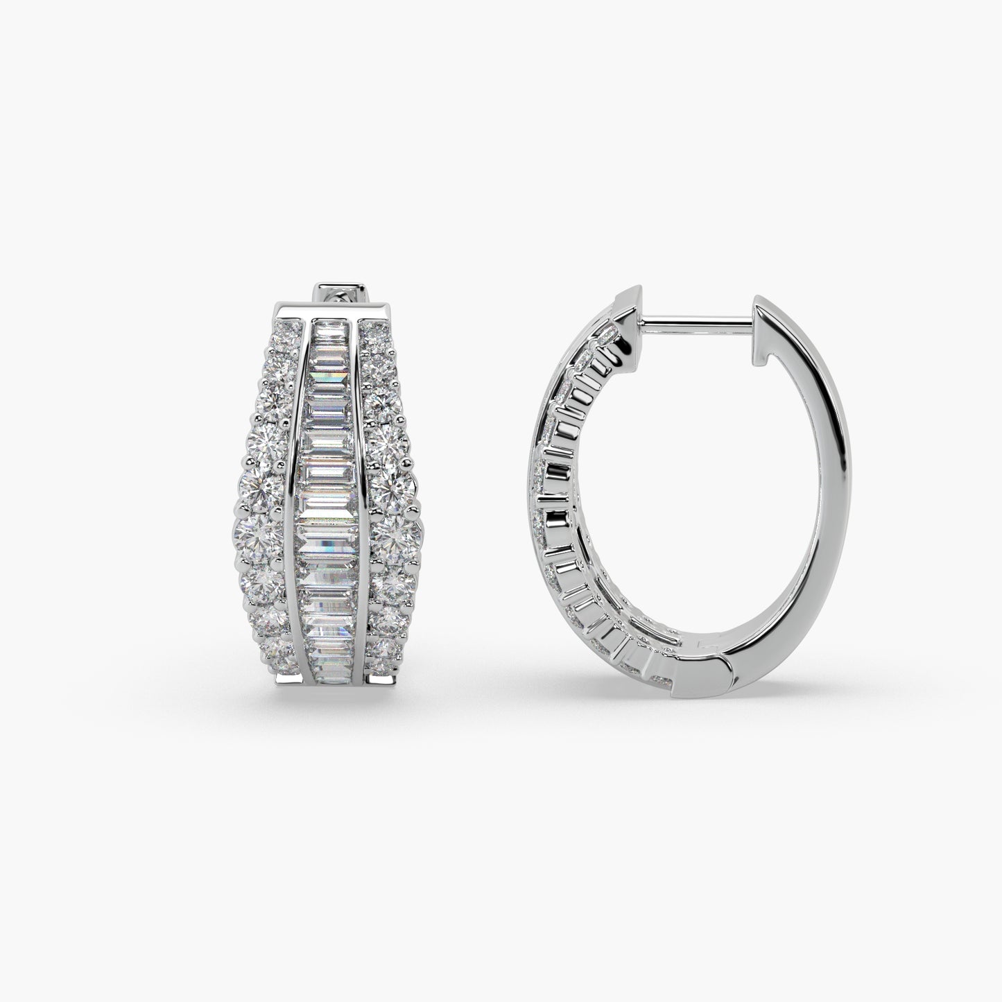 Guru Jewel's Diamond Studded Impressive Silver Earrings For Her