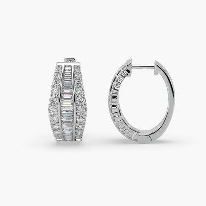 Guru Jewel's Diamond Studded Impressive Silver Earrings For Her