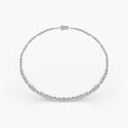 Guru Jewel's Round Solitaire Diamond Studded Silver String Necklace For Her