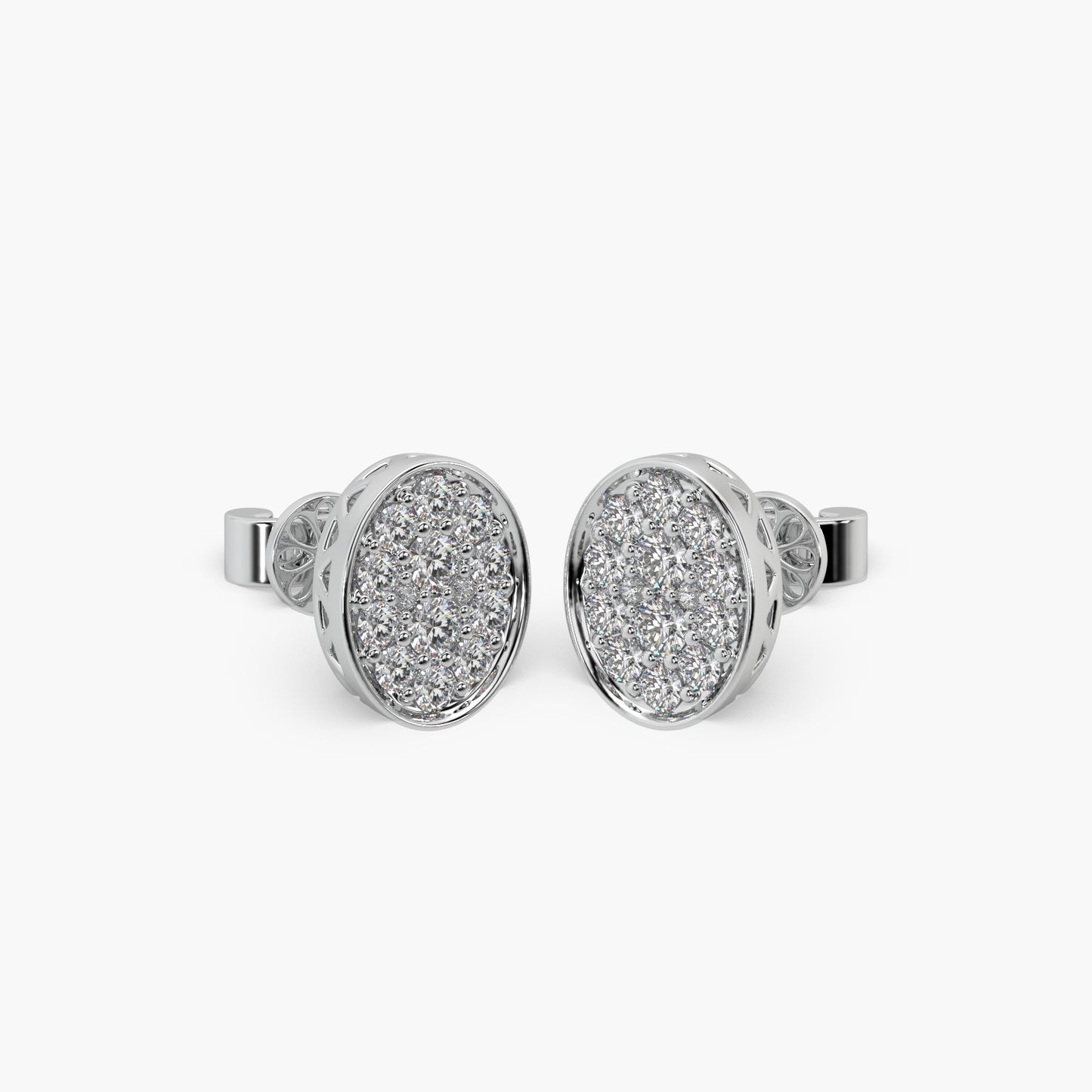 Guru Jewel's Round Studded Oval Shape Earrings For Her