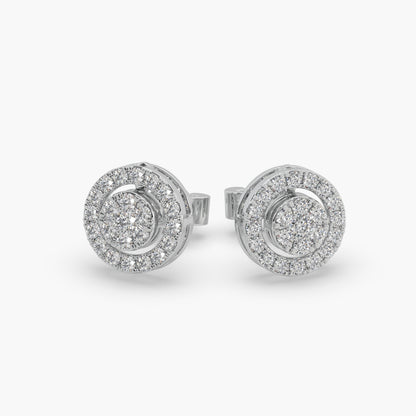 Guru Jewel's Round Diamond Studded Fascinating Design Earrings For Her