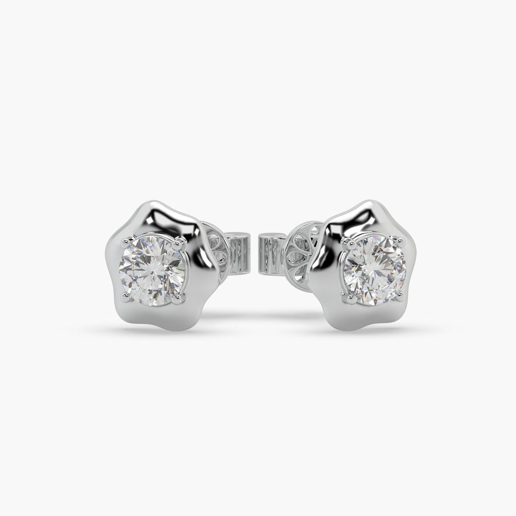 Guru Jewel's Round Solitaire Studded Fancy Shape Earrings For Her