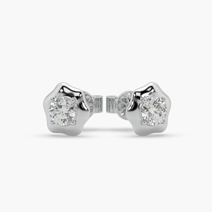 Guru Jewel's Round Solitaire Studded Fancy Shape Earrings For Her