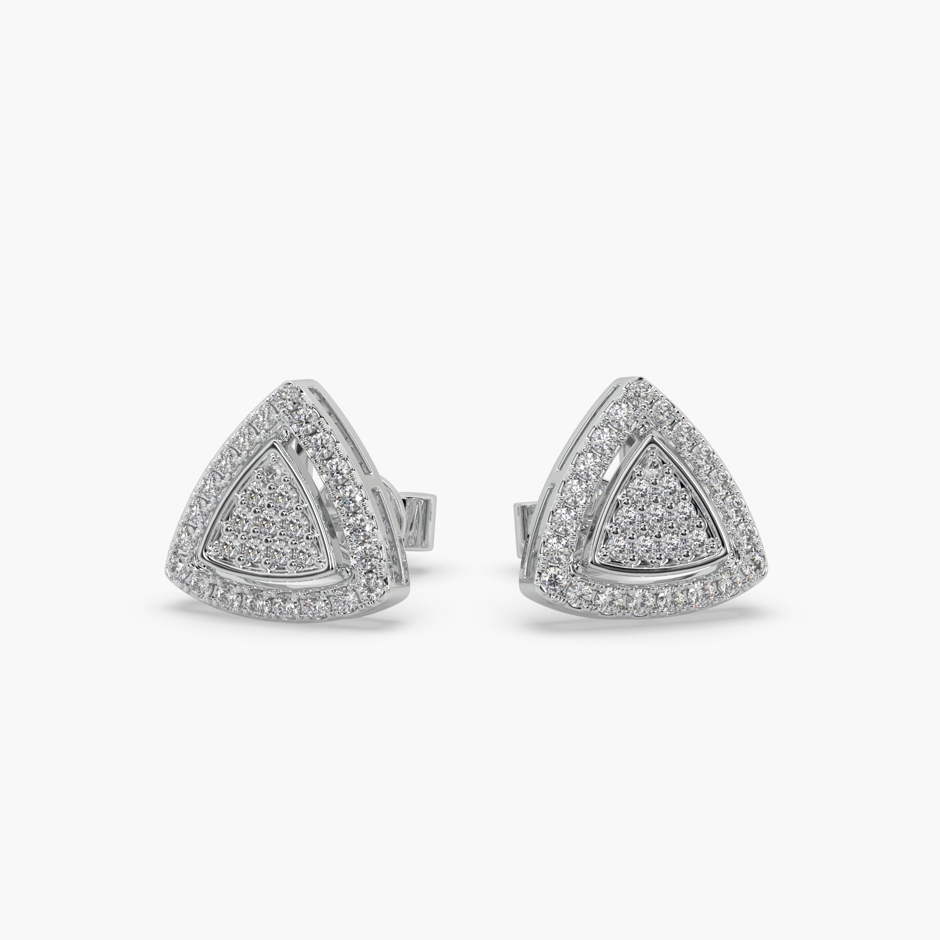 Guru Jewel's Beauteous Silver And Diamond Studded Earrings For Her