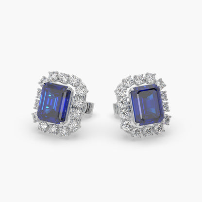 Guru Jewel's Emerald And Round Studded Earrings For Her