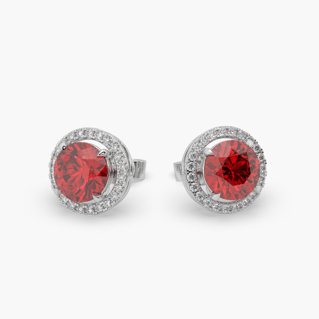 Guru Jewel's Round Solitaire Diamond Earrings For Her