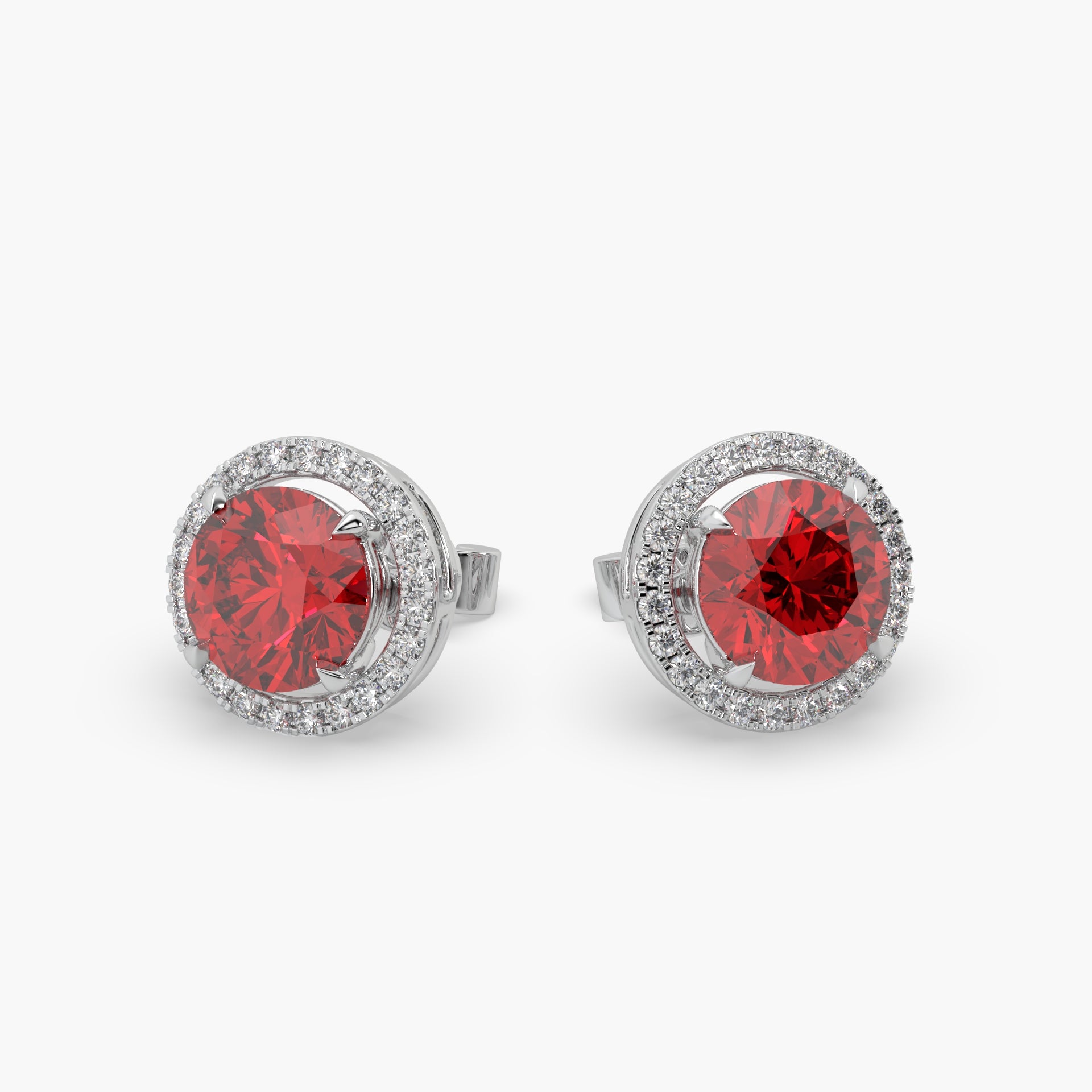 Guru Jewel's Round Solitaire Diamond Earrings For Her