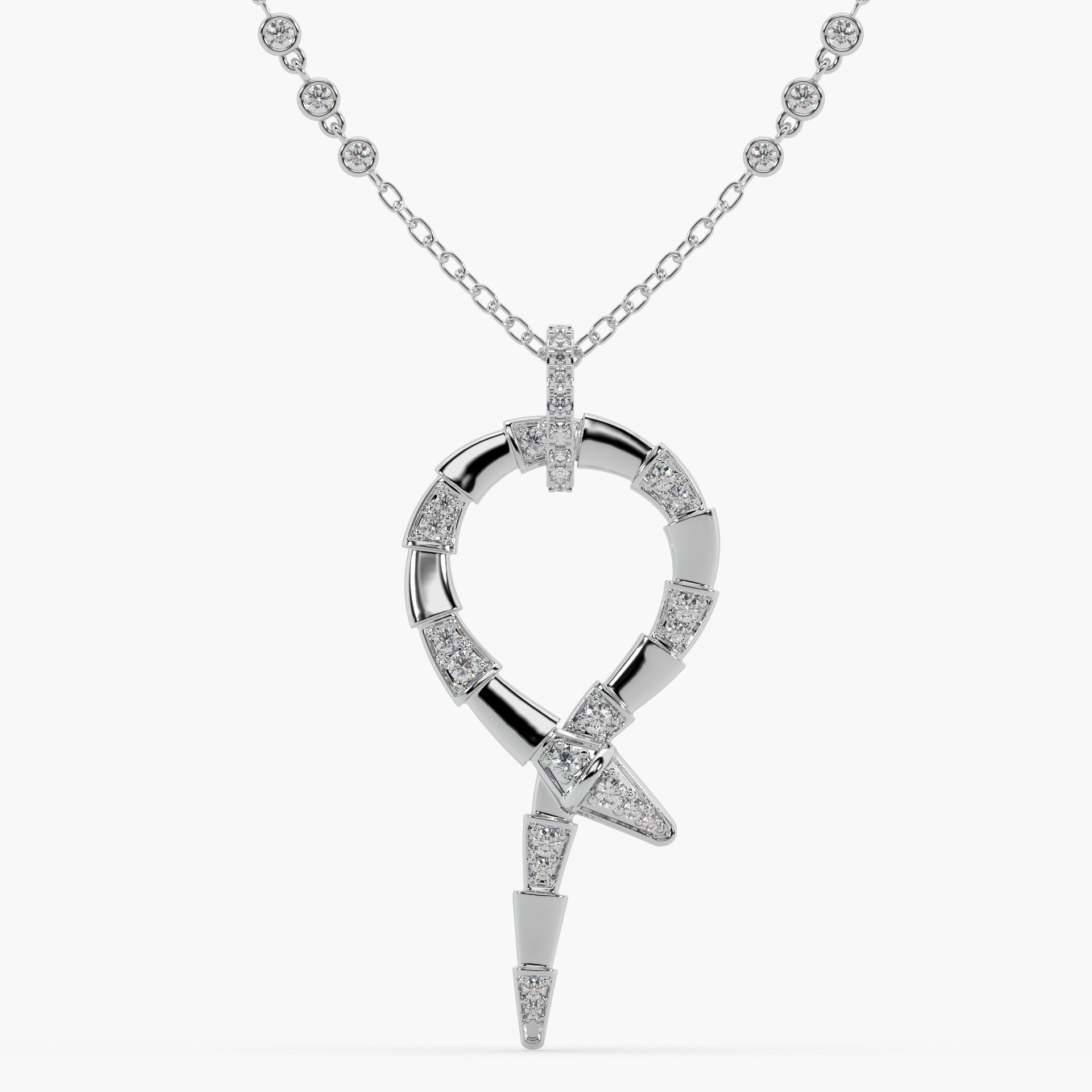 Guru Jewel's Round Diamond Studded In Silver Exclusive Only Pendent For Her